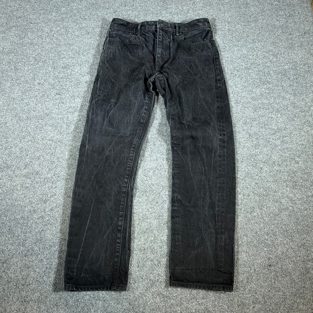 Japan Blue Jeans Circle J316 Mens Size 30 (28" x 36") Black Straight Leg Cotton